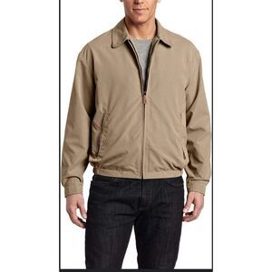 London Fog Men Tan Zip Front Golf Jacket Size M